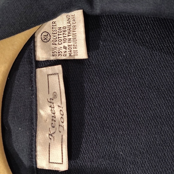 Vintage Keneth Too! Zipper Up Men's Jacket Size XL w/Anchor Embellishment - Picture 2 of 7